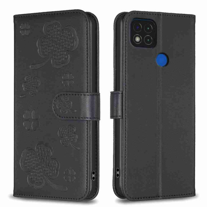 Funda para teléfono de cuero con relieve de cuatro hojas, For Xiaomi Poco C55 / Redmi 12C, For Xiaomi Redmi Note 12 Pro+ 5G Global, For Xiaomi Redmi Note 12 Pro 5G Global, For Xiaomi Redmi Note 12 5G Global, For Xiaomi 13 Lite 5G                       ...
