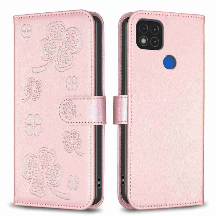 Funda para teléfono de cuero con relieve de cuatro hojas, For Xiaomi Poco C55 / Redmi 12C, For Xiaomi Redmi Note 12 Pro+ 5G Global, For Xiaomi Redmi Note 12 Pro 5G Global, For Xiaomi Redmi Note 12 5G Global, For Xiaomi 13 Lite 5G                       ...