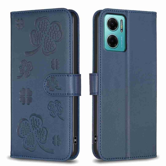 Funda para teléfono de cuero con relieve de cuatro hojas, For Xiaomi Poco C55 / Redmi 12C, For Xiaomi Redmi Note 12 Pro+ 5G Global, For Xiaomi Redmi Note 12 Pro 5G Global, For Xiaomi Redmi Note 12 5G Global, For Xiaomi 13 Lite 5G                       ...