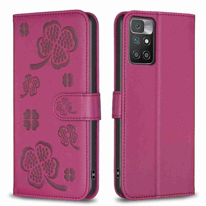 Funda para teléfono de cuero con relieve de cuatro hojas, For Xiaomi Poco C55 / Redmi 12C, For Xiaomi Redmi Note 12 Pro+ 5G Global, For Xiaomi Redmi Note 12 Pro 5G Global, For Xiaomi Redmi Note 12 5G Global, For Xiaomi 13 Lite 5G                       ...