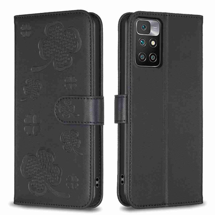 Funda para teléfono de cuero con relieve de cuatro hojas, For Xiaomi Poco C55 / Redmi 12C, For Xiaomi Redmi Note 12 Pro+ 5G Global, For Xiaomi Redmi Note 12 Pro 5G Global, For Xiaomi Redmi Note 12 5G Global, For Xiaomi 13 Lite 5G                       ...