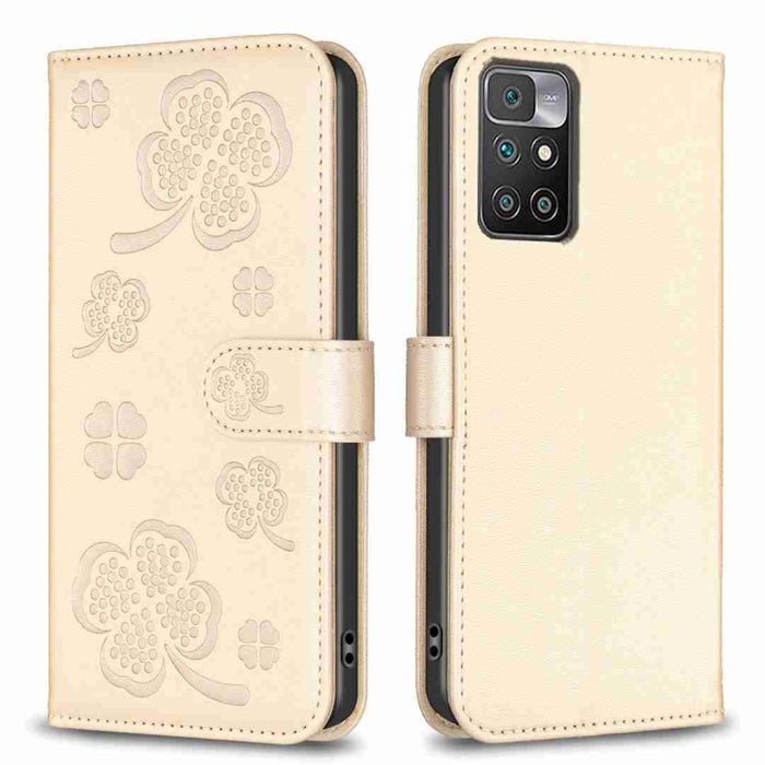 Funda para teléfono de cuero con relieve de cuatro hojas, For Xiaomi Poco C55 / Redmi 12C, For Xiaomi Redmi Note 12 Pro+ 5G Global, For Xiaomi Redmi Note 12 Pro 5G Global, For Xiaomi Redmi Note 12 5G Global, For Xiaomi 13 Lite 5G                       ...