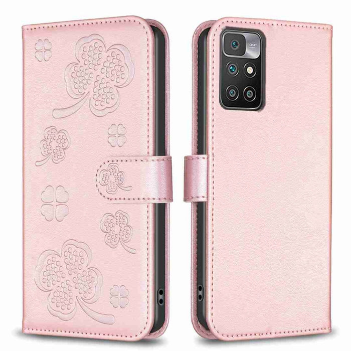 Funda para teléfono de cuero con relieve de cuatro hojas, For Xiaomi Poco C55 / Redmi 12C, For Xiaomi Redmi Note 12 Pro+ 5G Global, For Xiaomi Redmi Note 12 Pro 5G Global, For Xiaomi Redmi Note 12 5G Global, For Xiaomi 13 Lite 5G                       ...