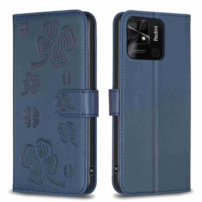 Funda para teléfono de cuero con relieve de cuatro hojas, For Xiaomi Poco C55 / Redmi 12C, For Xiaomi Redmi Note 12 Pro+ 5G Global, For Xiaomi Redmi Note 12 Pro 5G Global, For Xiaomi Redmi Note 12 5G Global, For Xiaomi 13 Lite 5G                       ...