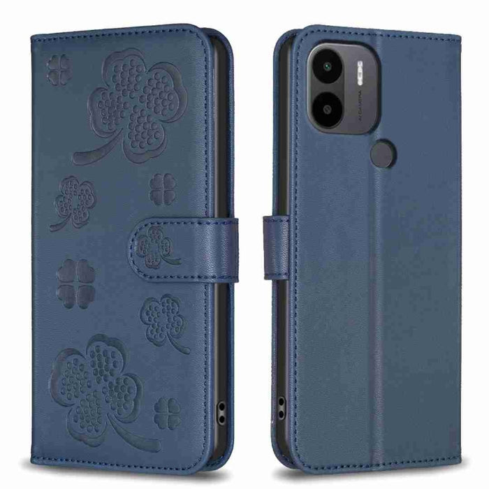 Funda para teléfono de cuero con relieve de cuatro hojas, For Xiaomi Poco M6 4G / Redmi 13 4G, For Xiaomi Redmi A3, For Xiaomi Redmi Note 13 Pro 4G Global, For Xiaomi Redmi Note 13 4G Global, For Xiaomi Redmi Note 13, For Xiaomi Redmi 13C              ...
