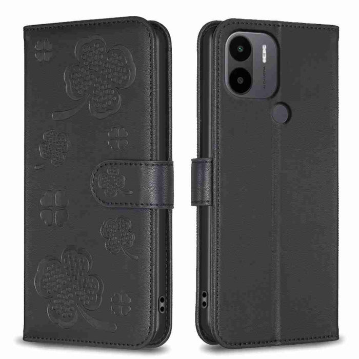 Funda para teléfono de cuero con relieve de cuatro hojas, For Xiaomi Poco M6 4G / Redmi 13 4G, For Xiaomi Redmi A3, For Xiaomi Redmi Note 13 Pro 4G Global, For Xiaomi Redmi Note 13 4G Global, For Xiaomi Redmi Note 13, For Xiaomi Redmi 13C              ...