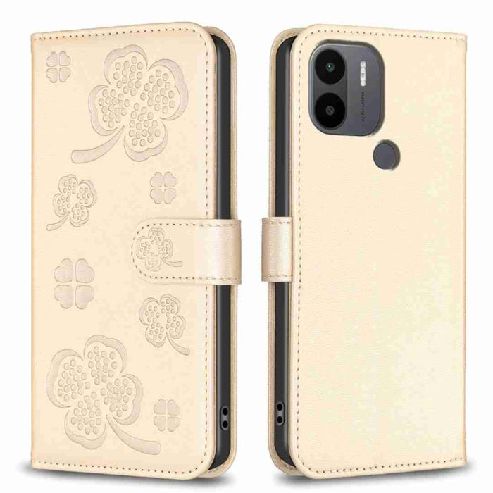 Funda para teléfono de cuero con relieve de cuatro hojas, For Xiaomi Poco M6 4G / Redmi 13 4G, For Xiaomi Redmi A3, For Xiaomi Redmi Note 13 Pro 4G Global, For Xiaomi Redmi Note 13 4G Global, For Xiaomi Redmi Note 13, For Xiaomi Redmi 13C              ...