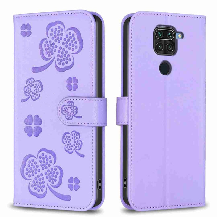 Funda para teléfono de cuero con relieve de cuatro hojas, For Xiaomi Mi 11 Lite, For Xiaomi Redmi Note 10 4G / 10S, For Xiaomi Redmi Note 10 Pro, For Xiaomi Poco M3, For Xiaomi Redmi K30S, For Xiaomi Mi 10T Lite, For Xiaomi Poco X3, For Xiaomi Redmi 9A...