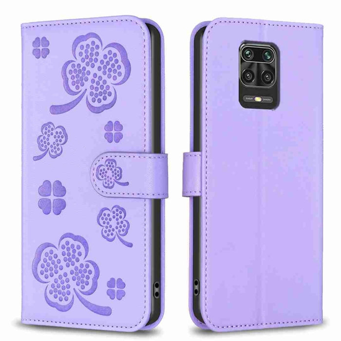 Funda para teléfono de cuero con relieve de cuatro hojas, For Xiaomi Mi 11 Lite, For Xiaomi Redmi Note 10 4G / 10S, For Xiaomi Redmi Note 10 Pro, For Xiaomi Poco M3, For Xiaomi Redmi K30S, For Xiaomi Mi 10T Lite, For Xiaomi Poco X3, For Xiaomi Redmi 9A...