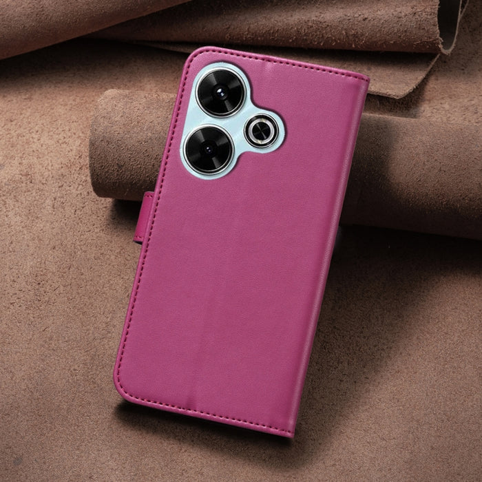 Funda para teléfono de cuero con relieve de cuatro hojas, For Xiaomi Poco M6 4G / Redmi 13 4G, For Xiaomi Redmi A3, For Xiaomi Redmi Note 13 Pro 4G Global, For Xiaomi Redmi Note 13 4G Global, For Xiaomi Redmi Note 13, For Xiaomi Redmi 13C              ...