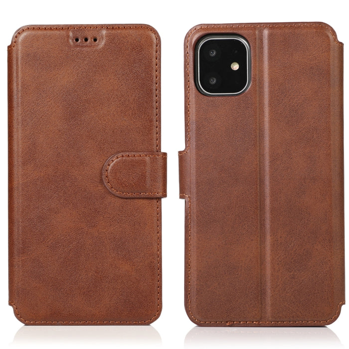 Funda de cuero con tapa horizontal y hebilla magnética con textura de becerro, con soporte y ranuras para tarjetas, billetera y marco de fotos