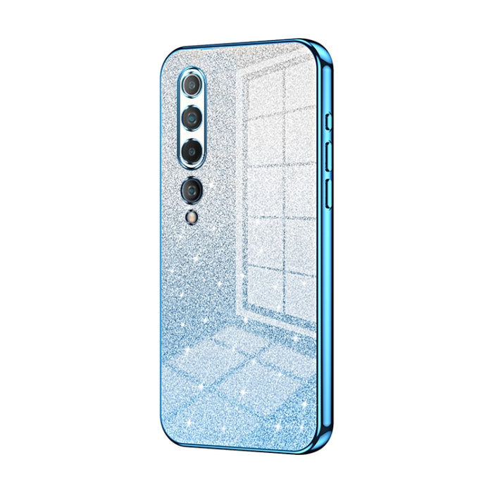 Caja de teléfono galvanizada con polvo de brillo degradado, For Xiaomi Mi 10 Ultra, For Xiaomi Mi 10 Pro 5G, For Xiaomi Mi 10 5G, For Xiaomi Mi CC9 Pro / Mi Note 10, For Xiaomi Mi CC9e / Mi A3, For Xiaomi Mi 9