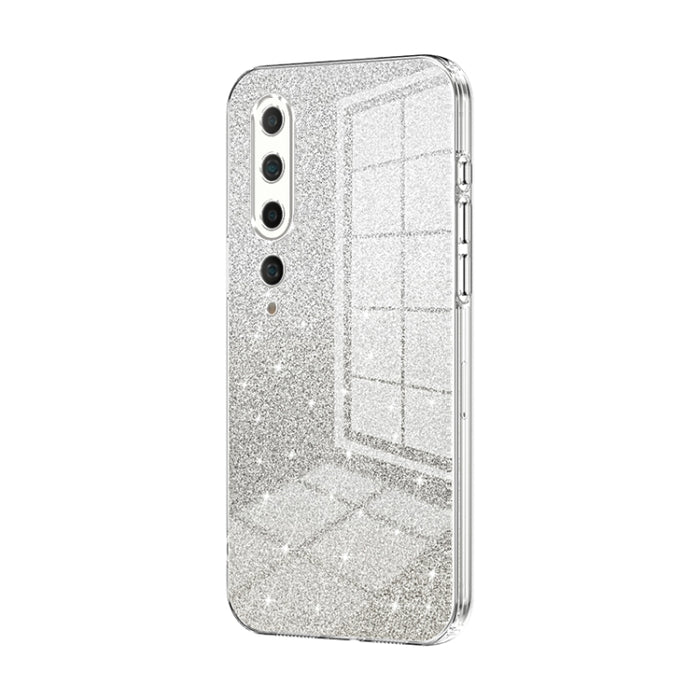 Caja de teléfono galvanizada con polvo de brillo degradado, For Xiaomi Mi 10 Ultra, For Xiaomi Mi 10 Pro 5G, For Xiaomi Mi 10 5G, For Xiaomi Mi CC9 Pro / Mi Note 10, For Xiaomi Mi CC9e / Mi A3, For Xiaomi Mi 9