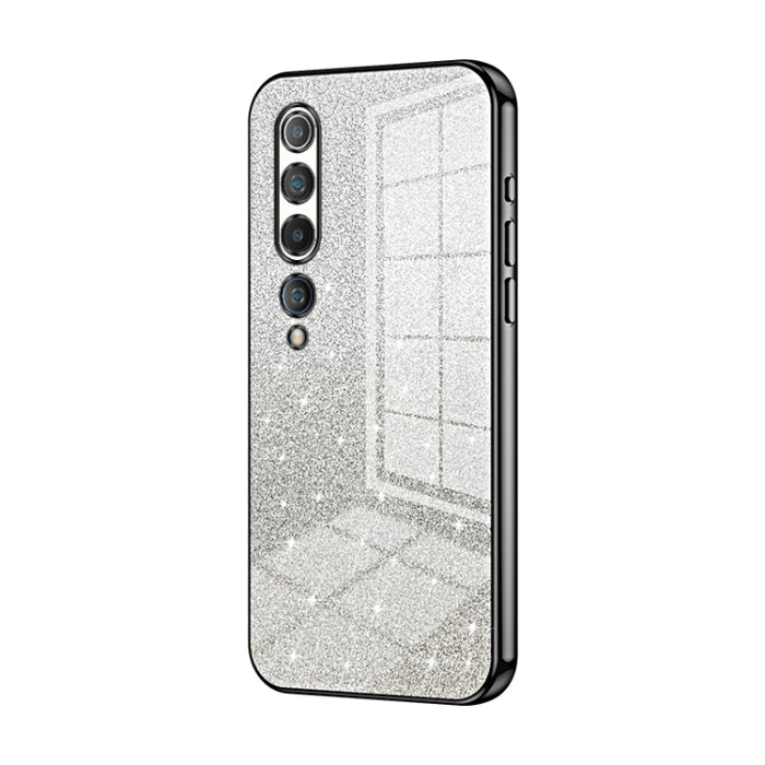 Caja de teléfono galvanizada con polvo de brillo degradado, For Xiaomi Mi 10 Ultra, For Xiaomi Mi 10 Pro 5G, For Xiaomi Mi 10 5G, For Xiaomi Mi CC9 Pro / Mi Note 10, For Xiaomi Mi CC9e / Mi A3, For Xiaomi Mi 9