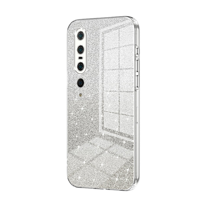Caja de teléfono galvanizada con polvo de brillo degradado, For Xiaomi Mi 10 Ultra, For Xiaomi Mi 10 Pro 5G, For Xiaomi Mi 10 5G, For Xiaomi Mi CC9 Pro / Mi Note 10, For Xiaomi Mi CC9e / Mi A3, For Xiaomi Mi 9