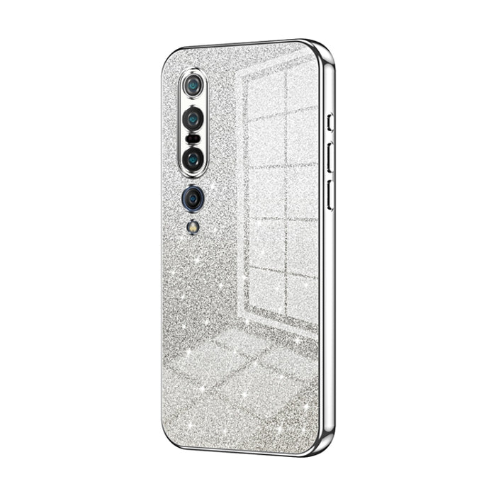 Caja de teléfono galvanizada con polvo de brillo degradado, For Xiaomi Mi 10 Ultra, For Xiaomi Mi 10 Pro 5G, For Xiaomi Mi 10 5G, For Xiaomi Mi CC9 Pro / Mi Note 10, For Xiaomi Mi CC9e / Mi A3, For Xiaomi Mi 9