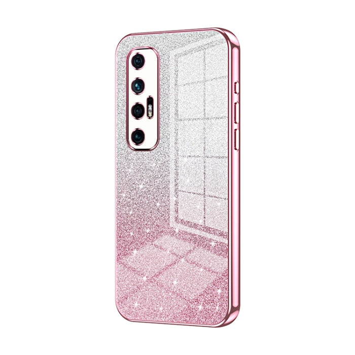 Caja de teléfono galvanizada con polvo de brillo degradado, For Xiaomi Civi / Civi 1S, For Xiaomi Poco M4 Pro, For Xiaomi Poco X4 Pro 5G, For Xiaomi 12 / 12X, For Xiaomi Mi 11 Lite 4G / 5G, For Xiaomi 11T / 11T Pro, For Xiaomi Mix 4, For Xiaomi Mi 10S ...