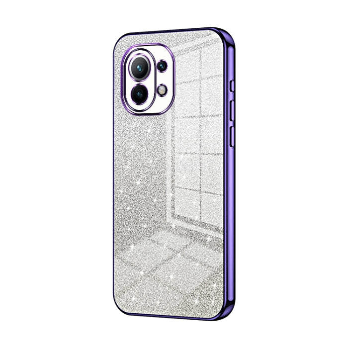 Caja de teléfono galvanizada con polvo de brillo degradado, For Xiaomi Civi / Civi 1S, For Xiaomi Poco M4 Pro, For Xiaomi Poco X4 Pro 5G, For Xiaomi 12 / 12X, For Xiaomi Mi 11 Lite 4G / 5G, For Xiaomi 11T / 11T Pro, For Xiaomi Mix 4, For Xiaomi Mi 10S ...
