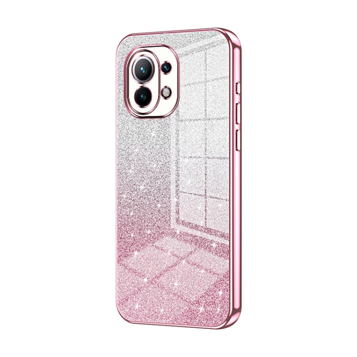 Caja de teléfono galvanizada con polvo de brillo degradado, For Xiaomi Civi / Civi 1S, For Xiaomi Poco M4 Pro, For Xiaomi Poco X4 Pro 5G, For Xiaomi 12 / 12X, For Xiaomi Mi 11 Lite 4G / 5G, For Xiaomi 11T / 11T Pro, For Xiaomi Mix 4, For Xiaomi Mi 10S ...