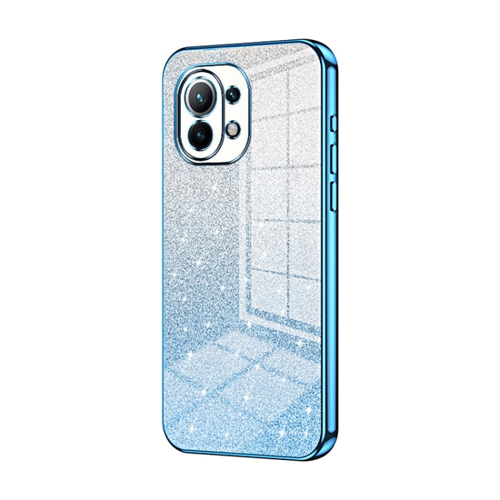 Caja de teléfono galvanizada con polvo de brillo degradado, For Xiaomi Civi / Civi 1S, For Xiaomi Poco M4 Pro, For Xiaomi Poco X4 Pro 5G, For Xiaomi 12 / 12X, For Xiaomi Mi 11 Lite 4G / 5G, For Xiaomi 11T / 11T Pro, For Xiaomi Mix 4, For Xiaomi Mi 10S ...