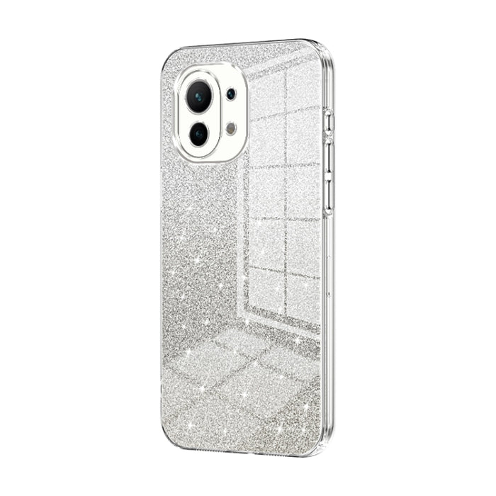 Caja de teléfono galvanizada con polvo de brillo degradado, For Xiaomi Civi / Civi 1S, For Xiaomi Poco M4 Pro, For Xiaomi Poco X4 Pro 5G, For Xiaomi 12 / 12X, For Xiaomi Mi 11 Lite 4G / 5G, For Xiaomi 11T / 11T Pro, For Xiaomi Mix 4, For Xiaomi Mi 10S ...