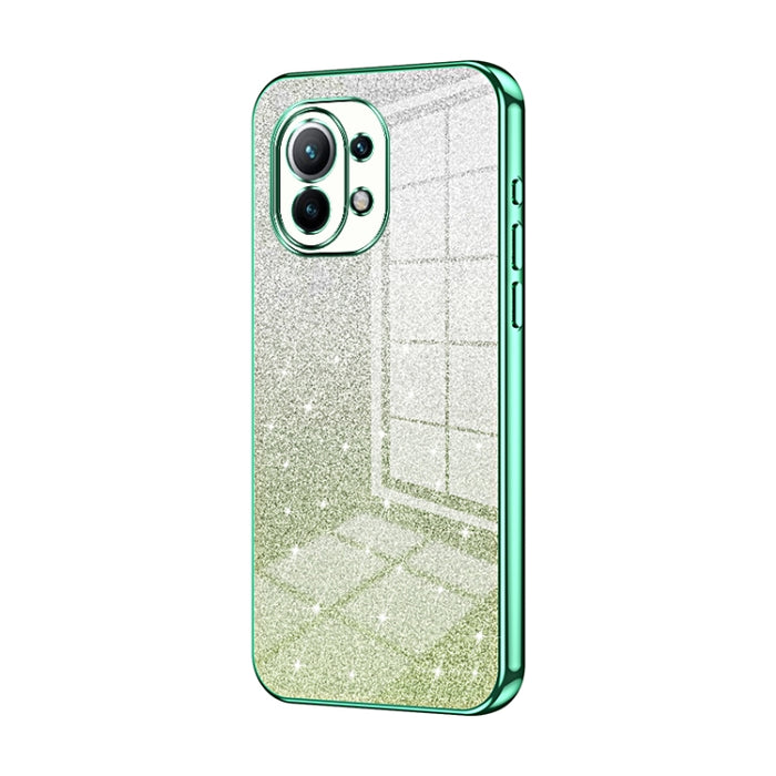 Caja de teléfono galvanizada con polvo de brillo degradado, For Xiaomi Civi / Civi 1S, For Xiaomi Poco M4 Pro, For Xiaomi Poco X4 Pro 5G, For Xiaomi 12 / 12X, For Xiaomi Mi 11 Lite 4G / 5G, For Xiaomi 11T / 11T Pro, For Xiaomi Mix 4, For Xiaomi Mi 10S ...
