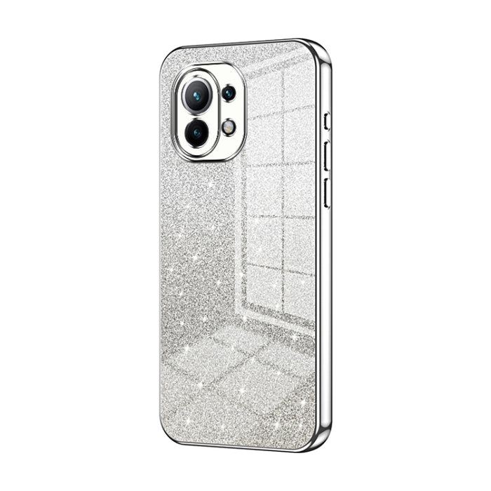 Caja de teléfono galvanizada con polvo de brillo degradado, For Xiaomi Civi / Civi 1S, For Xiaomi Poco M4 Pro, For Xiaomi Poco X4 Pro 5G, For Xiaomi 12 / 12X, For Xiaomi Mi 11 Lite 4G / 5G, For Xiaomi 11T / 11T Pro, For Xiaomi Mix 4, For Xiaomi Mi 10S ...