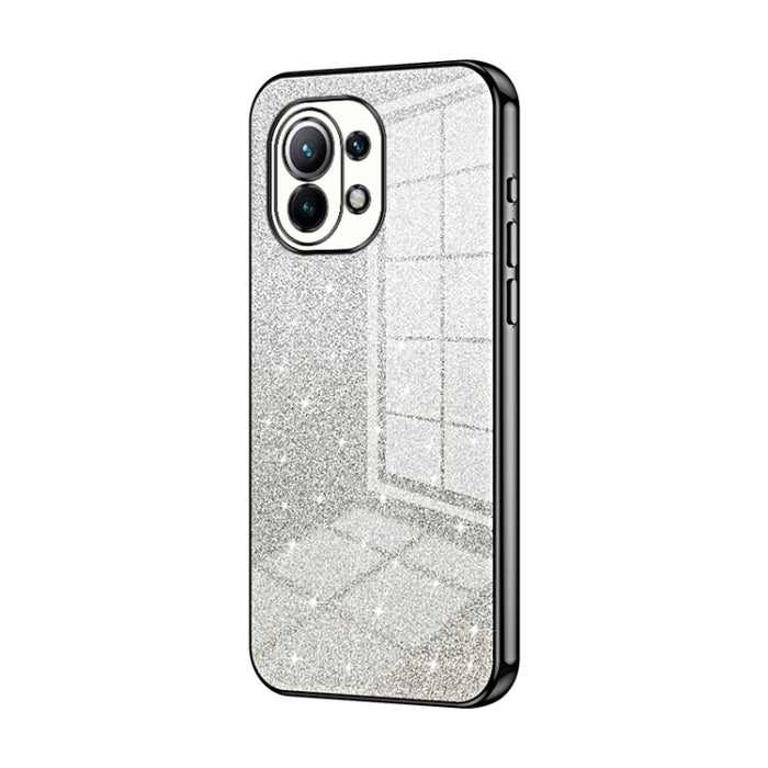 Caja de teléfono galvanizada con polvo de brillo degradado, For Xiaomi Civi / Civi 1S, For Xiaomi Poco M4 Pro, For Xiaomi Poco X4 Pro 5G, For Xiaomi 12 / 12X, For Xiaomi Mi 11 Lite 4G / 5G, For Xiaomi 11T / 11T Pro, For Xiaomi Mix 4, For Xiaomi Mi 10S ...