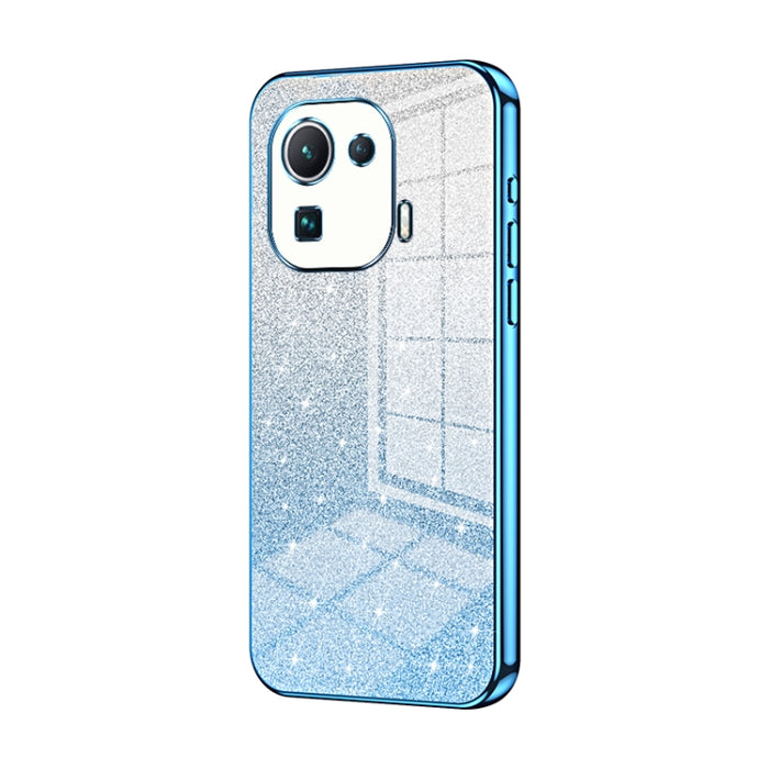 Caja de teléfono galvanizada con polvo de brillo degradado, For Xiaomi Civi / Civi 1S, For Xiaomi Poco M4 Pro, For Xiaomi Poco X4 Pro 5G, For Xiaomi 12 / 12X, For Xiaomi Mi 11 Lite 4G / 5G, For Xiaomi 11T / 11T Pro, For Xiaomi Mix 4, For Xiaomi Mi 10S ...