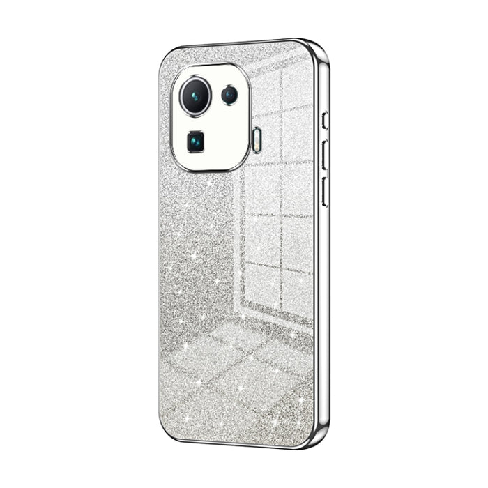Caja de teléfono galvanizada con polvo de brillo degradado, For Xiaomi Civi / Civi 1S, For Xiaomi Poco M4 Pro, For Xiaomi Poco X4 Pro 5G, For Xiaomi 12 / 12X, For Xiaomi Mi 11 Lite 4G / 5G, For Xiaomi 11T / 11T Pro, For Xiaomi Mix 4, For Xiaomi Mi 10S ...