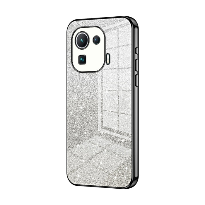 Caja de teléfono galvanizada con polvo de brillo degradado, For Xiaomi Civi / Civi 1S, For Xiaomi Poco M4 Pro, For Xiaomi Poco X4 Pro 5G, For Xiaomi 12 / 12X, For Xiaomi Mi 11 Lite 4G / 5G, For Xiaomi 11T / 11T Pro, For Xiaomi Mix 4, For Xiaomi Mi 10S ...