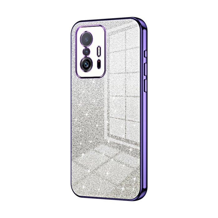 Caja de teléfono galvanizada con polvo de brillo degradado, For Xiaomi Civi / Civi 1S, For Xiaomi Poco M4 Pro, For Xiaomi Poco X4 Pro 5G, For Xiaomi 12 / 12X, For Xiaomi Mi 11 Lite 4G / 5G, For Xiaomi 11T / 11T Pro, For Xiaomi Mix 4, For Xiaomi Mi 10S ...