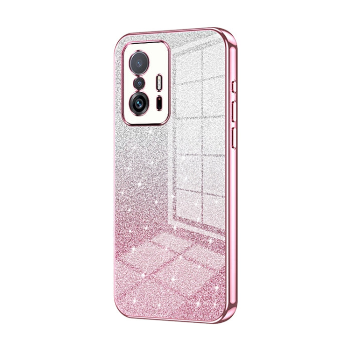 Caja de teléfono galvanizada con polvo de brillo degradado, For Xiaomi Civi / Civi 1S, For Xiaomi Poco M4 Pro, For Xiaomi Poco X4 Pro 5G, For Xiaomi 12 / 12X, For Xiaomi Mi 11 Lite 4G / 5G, For Xiaomi 11T / 11T Pro, For Xiaomi Mix 4, For Xiaomi Mi 10S ...