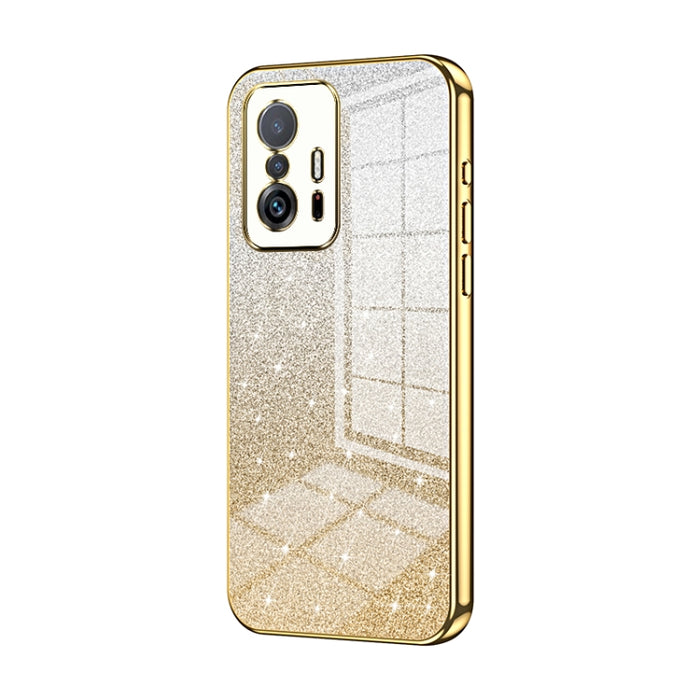Caja de teléfono galvanizada con polvo de brillo degradado, For Xiaomi Civi / Civi 1S, For Xiaomi Poco M4 Pro, For Xiaomi Poco X4 Pro 5G, For Xiaomi 12 / 12X, For Xiaomi Mi 11 Lite 4G / 5G, For Xiaomi 11T / 11T Pro, For Xiaomi Mix 4, For Xiaomi Mi 10S ...