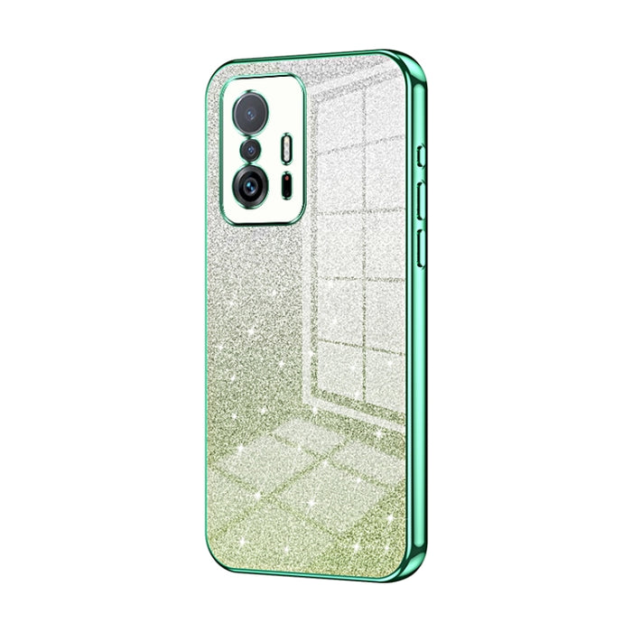 Caja de teléfono galvanizada con polvo de brillo degradado, For Xiaomi Civi / Civi 1S, For Xiaomi Poco M4 Pro, For Xiaomi Poco X4 Pro 5G, For Xiaomi 12 / 12X, For Xiaomi Mi 11 Lite 4G / 5G, For Xiaomi 11T / 11T Pro, For Xiaomi Mix 4, For Xiaomi Mi 10S ...