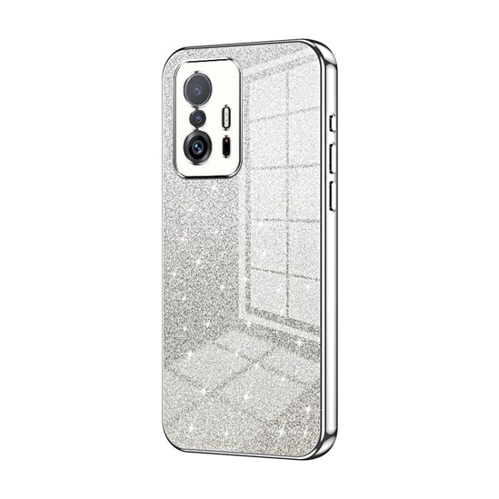 Caja de teléfono galvanizada con polvo de brillo degradado, For Xiaomi Civi / Civi 1S, For Xiaomi Poco M4 Pro, For Xiaomi Poco X4 Pro 5G, For Xiaomi 12 / 12X, For Xiaomi Mi 11 Lite 4G / 5G, For Xiaomi 11T / 11T Pro, For Xiaomi Mix 4, For Xiaomi Mi 10S ...