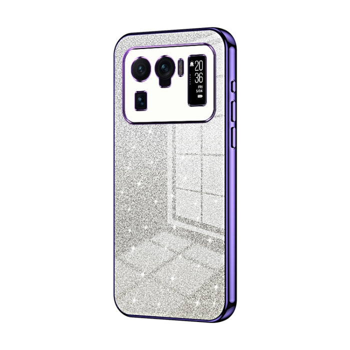 Caja de teléfono galvanizada con polvo de brillo degradado, For Xiaomi Civi / Civi 1S, For Xiaomi Poco M4 Pro, For Xiaomi Poco X4 Pro 5G, For Xiaomi 12 / 12X, For Xiaomi Mi 11 Lite 4G / 5G, For Xiaomi 11T / 11T Pro, For Xiaomi Mix 4, For Xiaomi Mi 10S ...