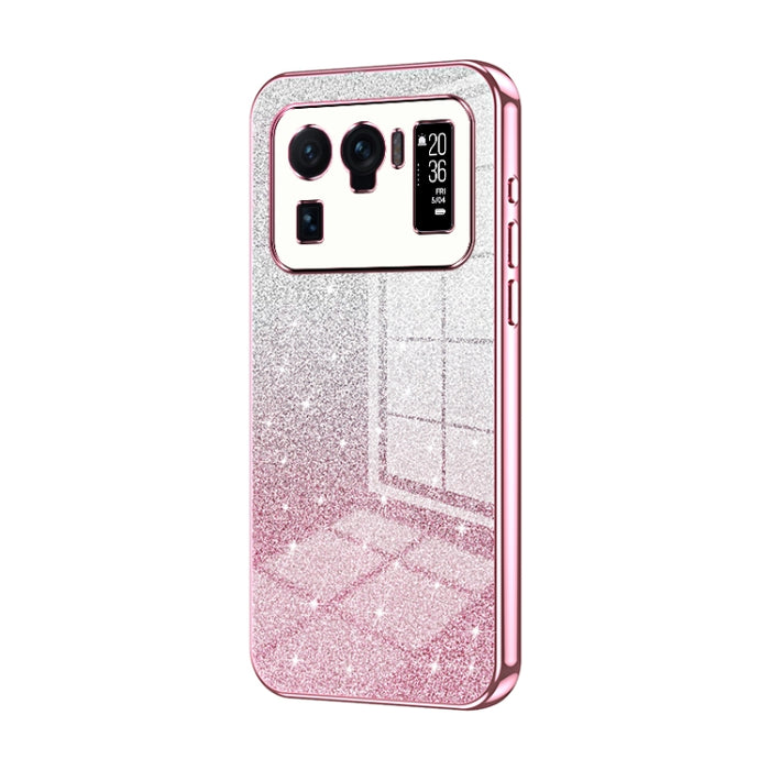 Caja de teléfono galvanizada con polvo de brillo degradado, For Xiaomi Civi / Civi 1S, For Xiaomi Poco M4 Pro, For Xiaomi Poco X4 Pro 5G, For Xiaomi 12 / 12X, For Xiaomi Mi 11 Lite 4G / 5G, For Xiaomi 11T / 11T Pro, For Xiaomi Mix 4, For Xiaomi Mi 10S ...