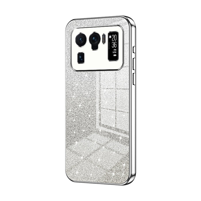 Caja de teléfono galvanizada con polvo de brillo degradado, For Xiaomi Civi / Civi 1S, For Xiaomi Poco M4 Pro, For Xiaomi Poco X4 Pro 5G, For Xiaomi 12 / 12X, For Xiaomi Mi 11 Lite 4G / 5G, For Xiaomi 11T / 11T Pro, For Xiaomi Mix 4, For Xiaomi Mi 10S ...