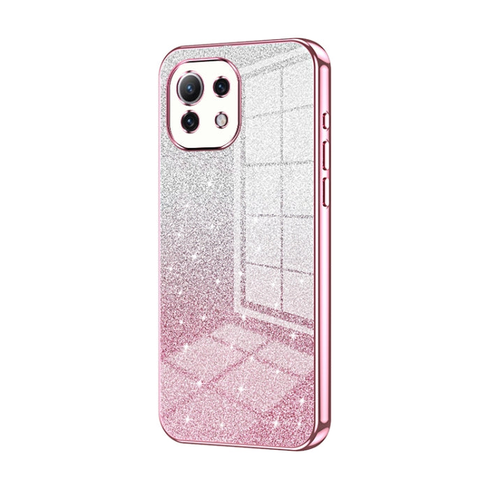 Caja de teléfono galvanizada con polvo de brillo degradado, For Xiaomi Civi / Civi 1S, For Xiaomi Poco M4 Pro, For Xiaomi Poco X4 Pro 5G, For Xiaomi 12 / 12X, For Xiaomi Mi 11 Lite 4G / 5G, For Xiaomi 11T / 11T Pro, For Xiaomi Mix 4, For Xiaomi Mi 10S ...