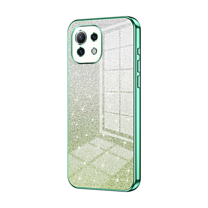 Caja de teléfono galvanizada con polvo de brillo degradado, For Xiaomi Civi / Civi 1S, For Xiaomi Poco M4 Pro, For Xiaomi Poco X4 Pro 5G, For Xiaomi 12 / 12X, For Xiaomi Mi 11 Lite 4G / 5G, For Xiaomi 11T / 11T Pro, For Xiaomi Mix 4, For Xiaomi Mi 10S ...