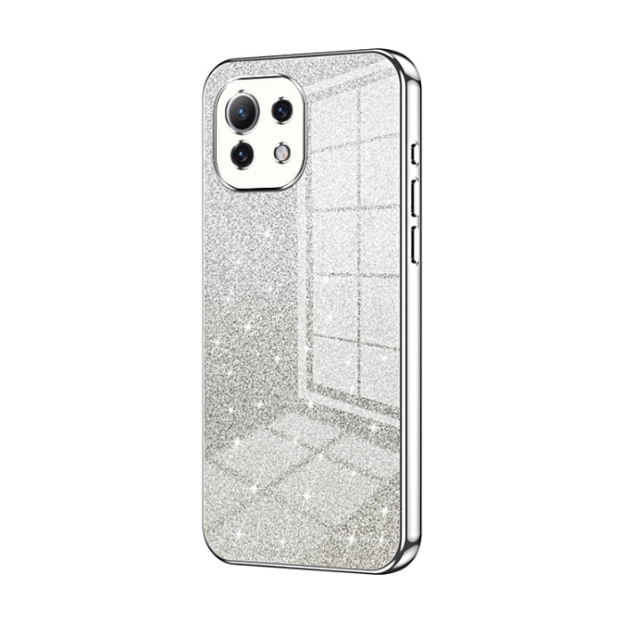 Caja de teléfono galvanizada con polvo de brillo degradado, For Xiaomi Civi / Civi 1S, For Xiaomi Poco M4 Pro, For Xiaomi Poco X4 Pro 5G, For Xiaomi 12 / 12X, For Xiaomi Mi 11 Lite 4G / 5G, For Xiaomi 11T / 11T Pro, For Xiaomi Mix 4, For Xiaomi Mi 10S ...