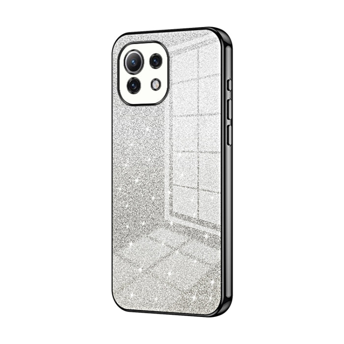 Caja de teléfono galvanizada con polvo de brillo degradado, For Xiaomi Civi / Civi 1S, For Xiaomi Poco M4 Pro, For Xiaomi Poco X4 Pro 5G, For Xiaomi 12 / 12X, For Xiaomi Mi 11 Lite 4G / 5G, For Xiaomi 11T / 11T Pro, For Xiaomi Mix 4, For Xiaomi Mi 10S ...