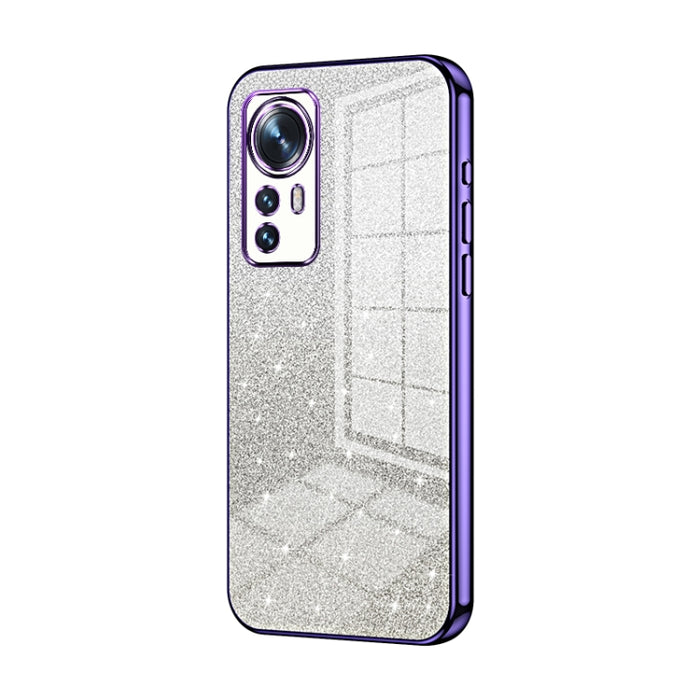 Caja de teléfono galvanizada con polvo de brillo degradado, For Xiaomi Civi / Civi 1S, For Xiaomi Poco M4 Pro, For Xiaomi Poco X4 Pro 5G, For Xiaomi 12 / 12X, For Xiaomi Mi 11 Lite 4G / 5G, For Xiaomi 11T / 11T Pro, For Xiaomi Mix 4, For Xiaomi Mi 10S ...