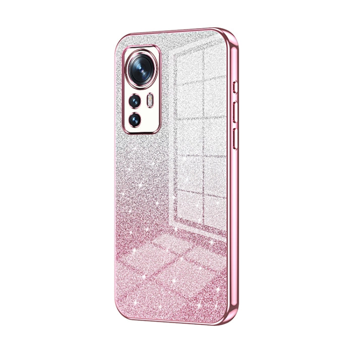 Caja de teléfono galvanizada con polvo de brillo degradado, For Xiaomi Civi / Civi 1S, For Xiaomi Poco M4 Pro, For Xiaomi Poco X4 Pro 5G, For Xiaomi 12 / 12X, For Xiaomi Mi 11 Lite 4G / 5G, For Xiaomi 11T / 11T Pro, For Xiaomi Mix 4, For Xiaomi Mi 10S ...