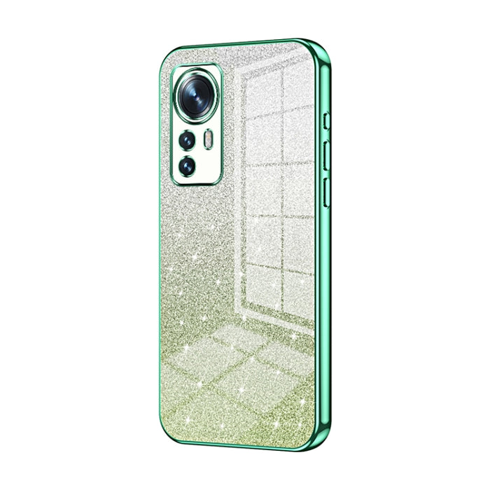Caja de teléfono galvanizada con polvo de brillo degradado, For Xiaomi Civi / Civi 1S, For Xiaomi Poco M4 Pro, For Xiaomi Poco X4 Pro 5G, For Xiaomi 12 / 12X, For Xiaomi Mi 11 Lite 4G / 5G, For Xiaomi 11T / 11T Pro, For Xiaomi Mix 4, For Xiaomi Mi 10S ...