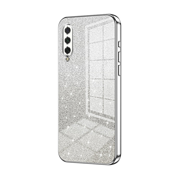 Caja de teléfono galvanizada con polvo de brillo degradado, For Xiaomi Mi 10 Ultra, For Xiaomi Mi 10 Pro 5G, For Xiaomi Mi 10 5G, For Xiaomi Mi CC9 Pro / Mi Note 10, For Xiaomi Mi CC9e / Mi A3, For Xiaomi Mi 9