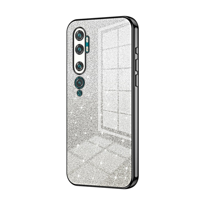 Caja de teléfono galvanizada con polvo de brillo degradado, For Xiaomi Mi 10 Ultra, For Xiaomi Mi 10 Pro 5G, For Xiaomi Mi 10 5G, For Xiaomi Mi CC9 Pro / Mi Note 10, For Xiaomi Mi CC9e / Mi A3, For Xiaomi Mi 9