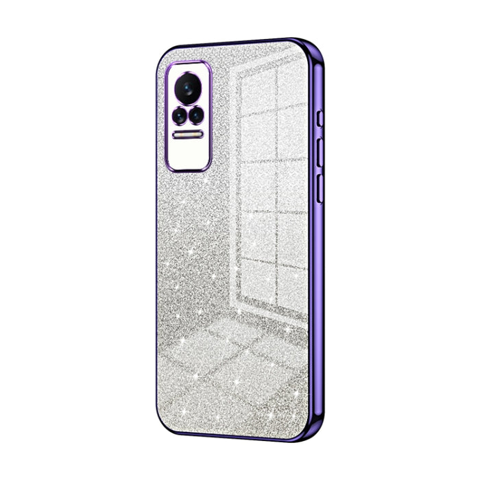 Caja de teléfono galvanizada con polvo de brillo degradado, For Xiaomi Civi / Civi 1S, For Xiaomi Poco M4 Pro, For Xiaomi Poco X4 Pro 5G, For Xiaomi 12 / 12X, For Xiaomi Mi 11 Lite 4G / 5G, For Xiaomi 11T / 11T Pro, For Xiaomi Mix 4, For Xiaomi Mi 10S ...