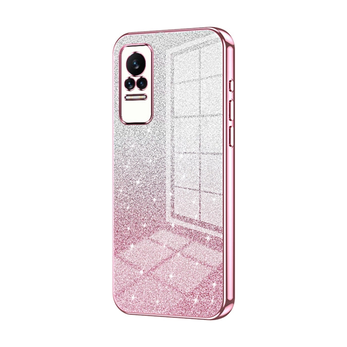 Caja de teléfono galvanizada con polvo de brillo degradado, For Xiaomi Civi / Civi 1S, For Xiaomi Poco M4 Pro, For Xiaomi Poco X4 Pro 5G, For Xiaomi 12 / 12X, For Xiaomi Mi 11 Lite 4G / 5G, For Xiaomi 11T / 11T Pro, For Xiaomi Mix 4, For Xiaomi Mi 10S ...